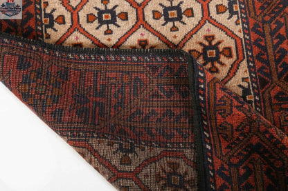 Persian Quchan Kurd rug from Rug the Rock, 2' 10" x 6' 9", featuring traditional geometric patterns and vibrant colors.