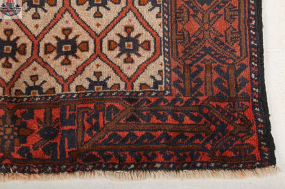 Persian Quchan Kurd rug from Rug the Rock, 2' 10" x 6' 9", featuring traditional geometric patterns in rich colors.
