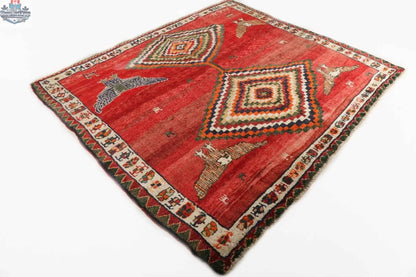 Persian Shiraz rug by Rug the Rock, 5' 11" x 6' 9", featuring intricate traditional patterns in rich colors.