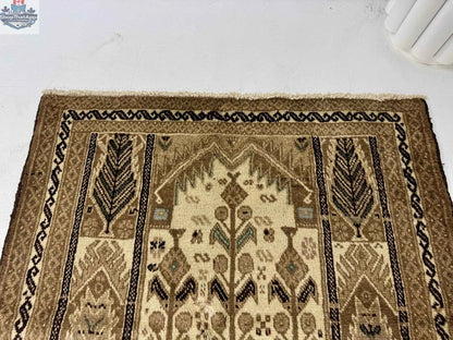Persian Baluch rug from Rug the Rock, 3' 5" x 6' 1" with intricate traditional patterns and vibrant colors.