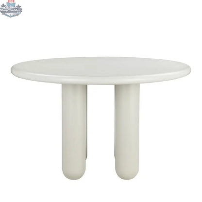 Hygge Design House Nubi round dining table with wooden top and sleek metal legs, modern furniture for dining rooms