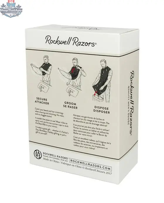 Rockwell Beard Bib - Ultimate Beard Trimming Bib for a Mess-Free Grooming Experience - Shopthatapp.ca