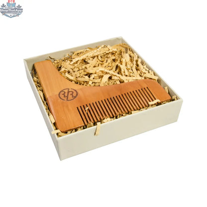 Rockwell Beard Shaper Comb in Natural Pear Wood for Perfect Grooming - Shopthatapp.ca