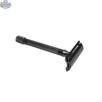 Merkur 23B Safety Razor - 3-Piece DE Razor, Closed Comb, Knurled Long Handle, Black - Shopthatapp.ca