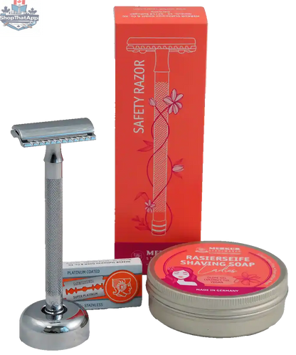 MERKUR 24C Shaving Set for WOMEN - Ideal Merkur Travel Safety Razor Set - Shopthatapp.ca