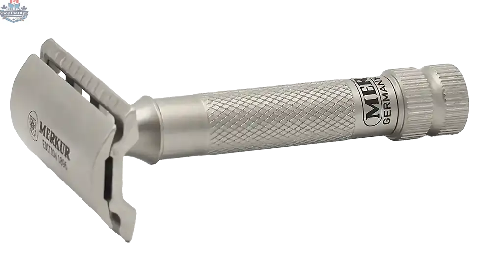 Merkur 34-INOX DE Safety Razor - 3-Piece Closed Comb Stainless Steel Razor with Standard Handle - Shopthatapp.ca