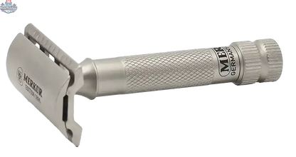 Merkur 34-INOX DE Safety Razor - 3-Piece Closed Comb Stainless Steel Razor with Standard Handle - Shopthatapp.ca