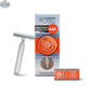 Merkur 42C Safety Razor - 3-Piece DE Closed Comb with Classic 1906 Etched Chrome Handle - Shopthatapp.ca