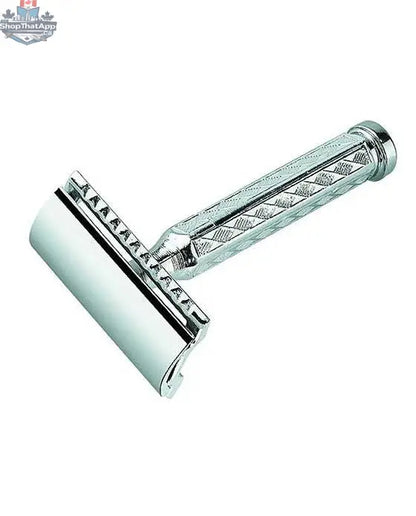Merkur 42C Safety Razor - 3-Piece DE Closed Comb with Classic 1906 Etched Chrome Handle - Shopthatapp.ca