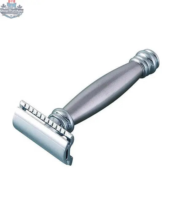 Merkur DE Safety Razor - 2-Piece Closed Comb Straight Cut with Extra Long Stainless Steel Handle - Shopthatapp.ca
