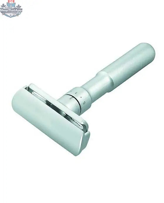 Merkur Futur Adjustable Safety Razor with Snap Closure - Matte Chrome Finish - Shopthatapp.ca