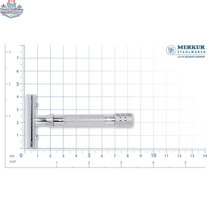 Merkur 333C Double-Edge Safety Razor Set with Bright Chrome Finish and 10 Blades - Shopthatapp.ca