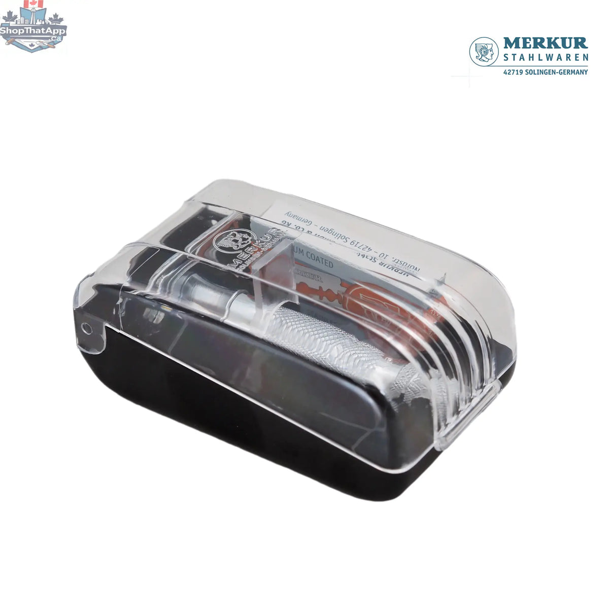 Merkur 333C Double-Edge Safety Razor Set with Bright Chrome Finish and 10 Blades - Shopthatapp.ca