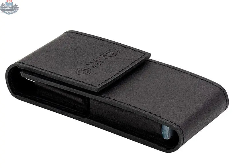 Merkur Leather Case for Razor 23001 with Space for 10 Blades, Black - Shopthatapp.ca