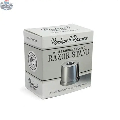 Rockwell Inkwell Razor Stand - White Chrome for the Ultimate Rockwell Razor Stand Experience - Shopthatapp.ca