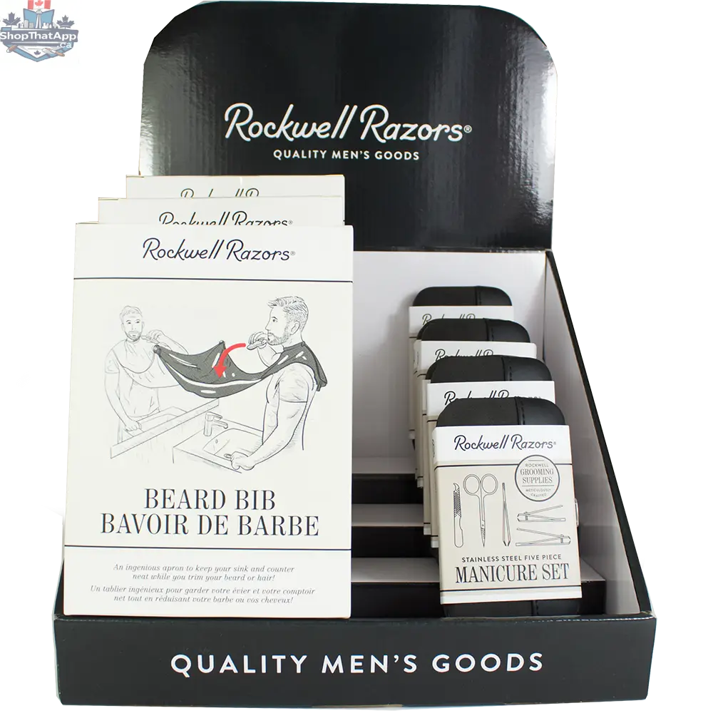 Rockwell Razors Beard Bib Bundle with Manicure Set Display - Shopthatapp.ca