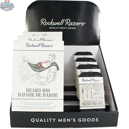 Rockwell Razors Beard Bib Bundle with Manicure Set Display - Shopthatapp.ca
