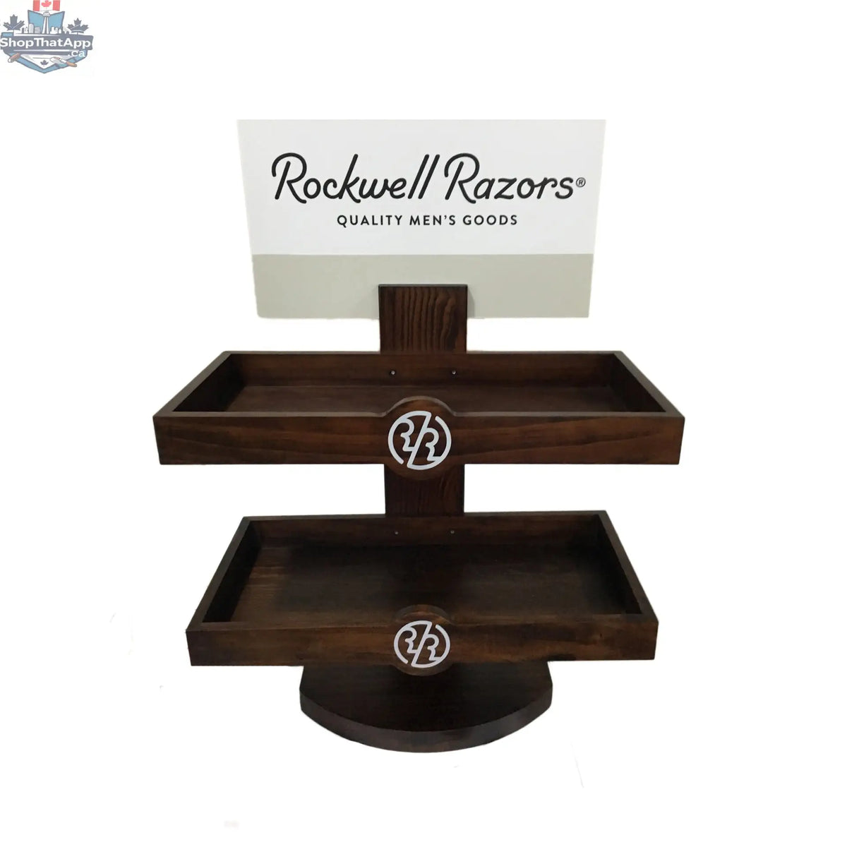 Rockwell Razors Stand - Empty Retail Two-Level Wood Display (Build Your Own) - Shopthatapp.ca