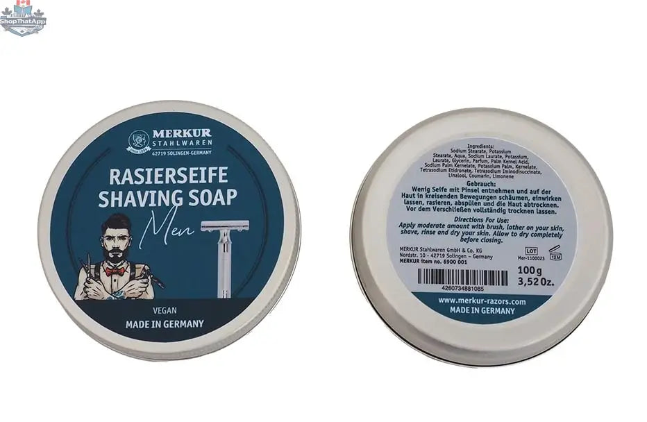 Merkur Shaving Soap for Men, 100gr - Superior Lather & Smooth Shave - Shopthatapp.ca