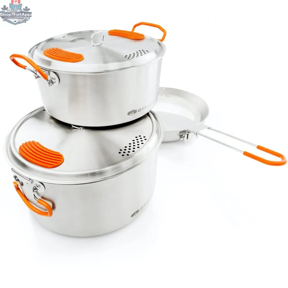 GSI Outdoors Glacier Stainless Steel Base Camper Cookset - Medium ScoutTech