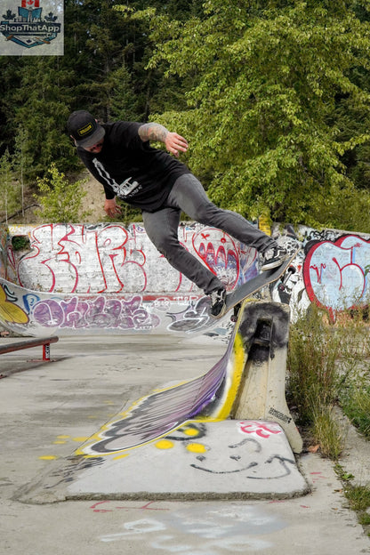 Semicolon Skateboards trucker hat with structured crown and curved brim, featuring a stylish design and adjustable snapback closure.
