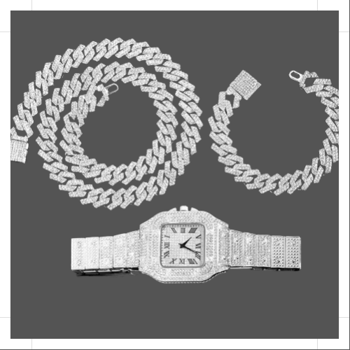 Elevate Your Style with Our 14MM Sterling Silver Cuban Link Set – Perfect for Any Occasion - Shopthatapp.ca