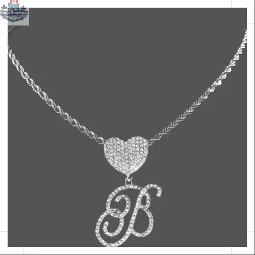 Elegant Silver Cursive Letter Pendant - Personalize Your Style - Shopthatapp.ca