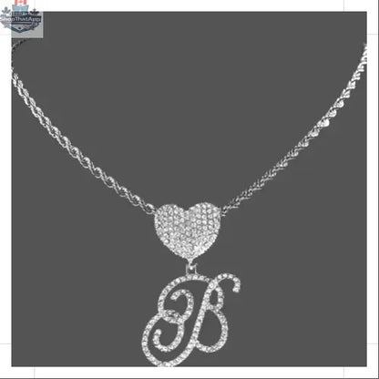 Elegant Silver Cursive Letter Pendant - Personalize Your Style - Shopthatapp.ca