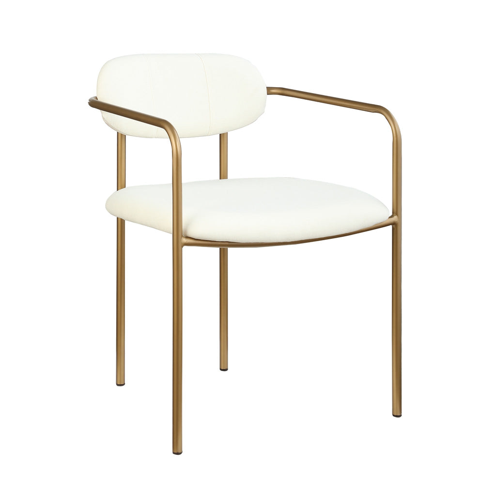 Archer Dining Chair - White/Gold - Www.Shopthatapp.ca