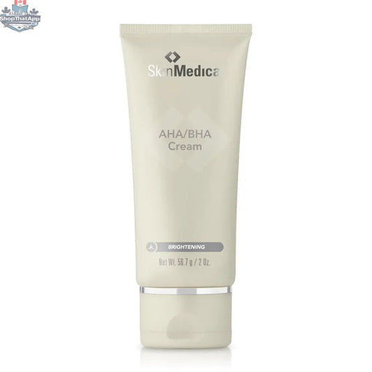 SkinMedica AHA BHA Cream for smooth, radiant skin, shown in a jar with the product label visible, used for skincare routines.