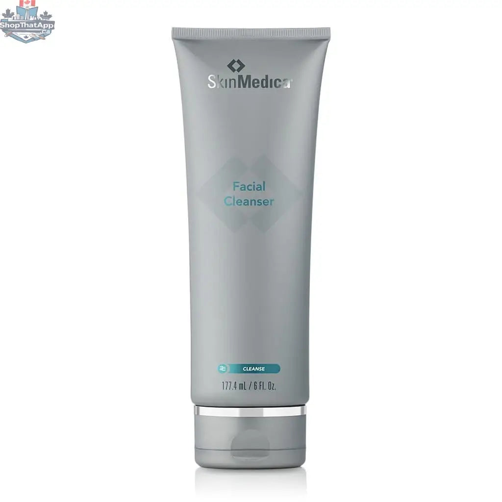 SkinMedica Facial Cleanser in a clear bottle with a pump dispenser, part of skincare routine by Monarch MD Medical Aesthetics.