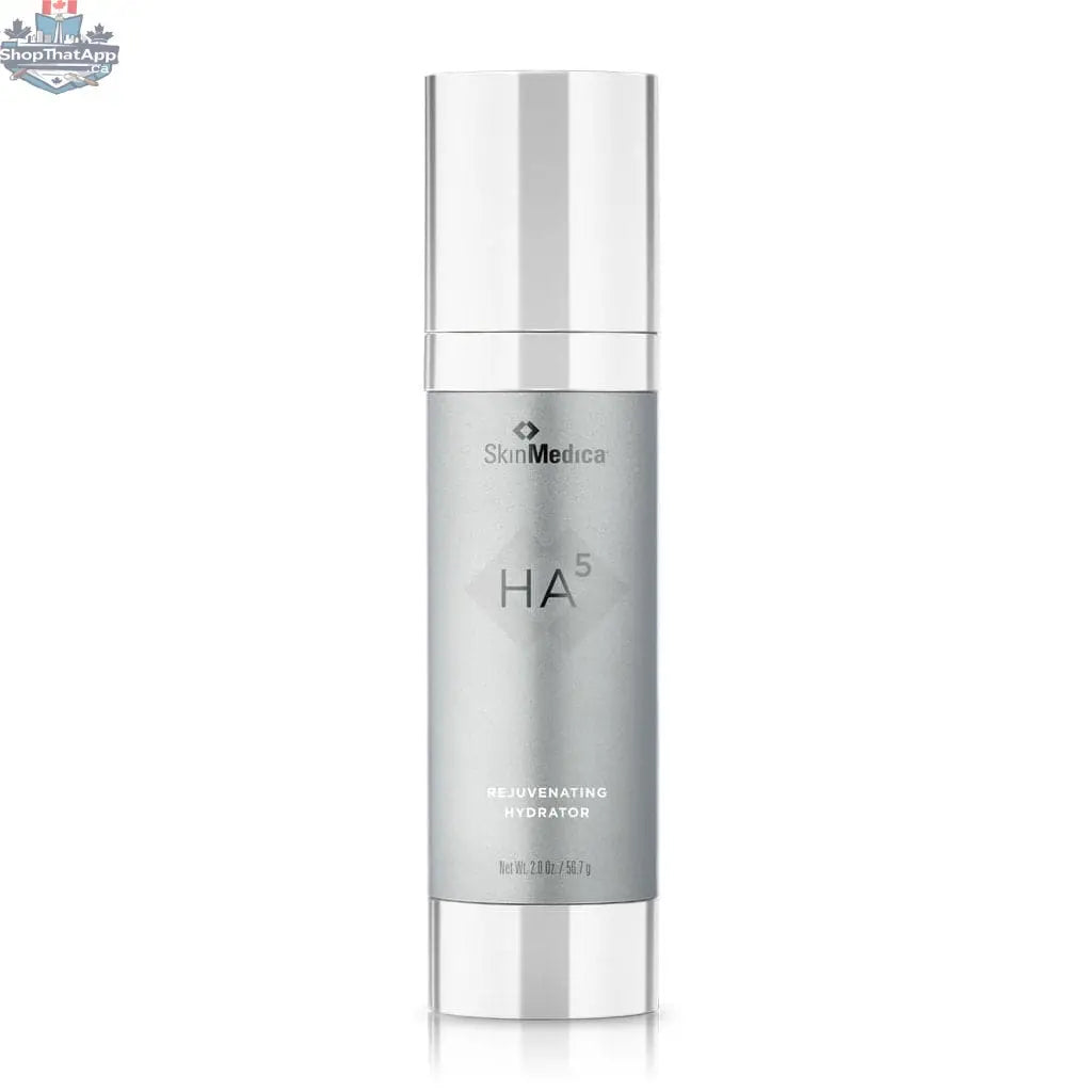 SkinMedica HA5 Hydrator bottle, advanced skin care hydration solution with a sleek pump dispenser and clear label.