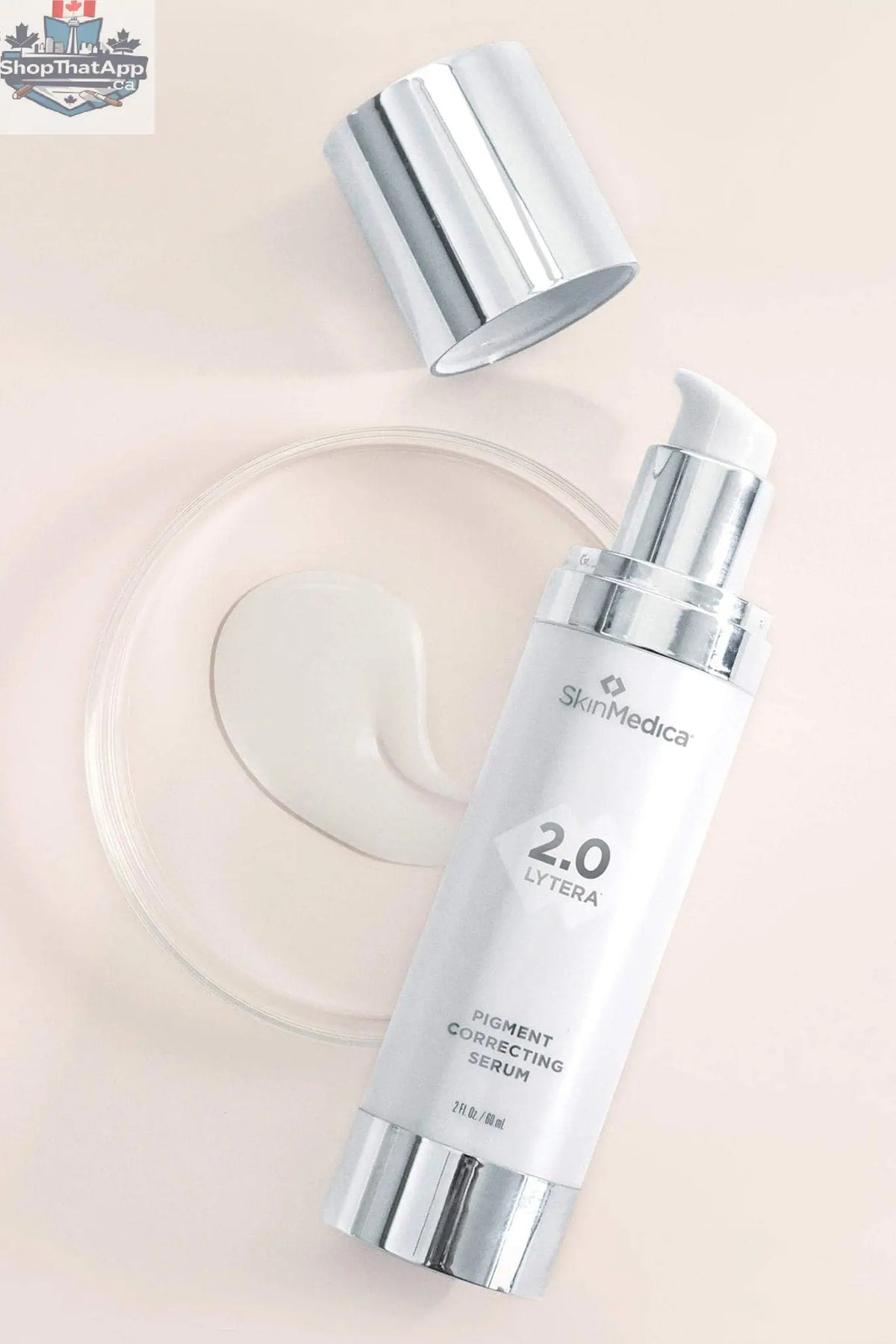 SkinMedica Lytera 2.0 Brightening Serum bottle with pump for even skin tone, skincare product by Monarch MD Medical Aesthetics