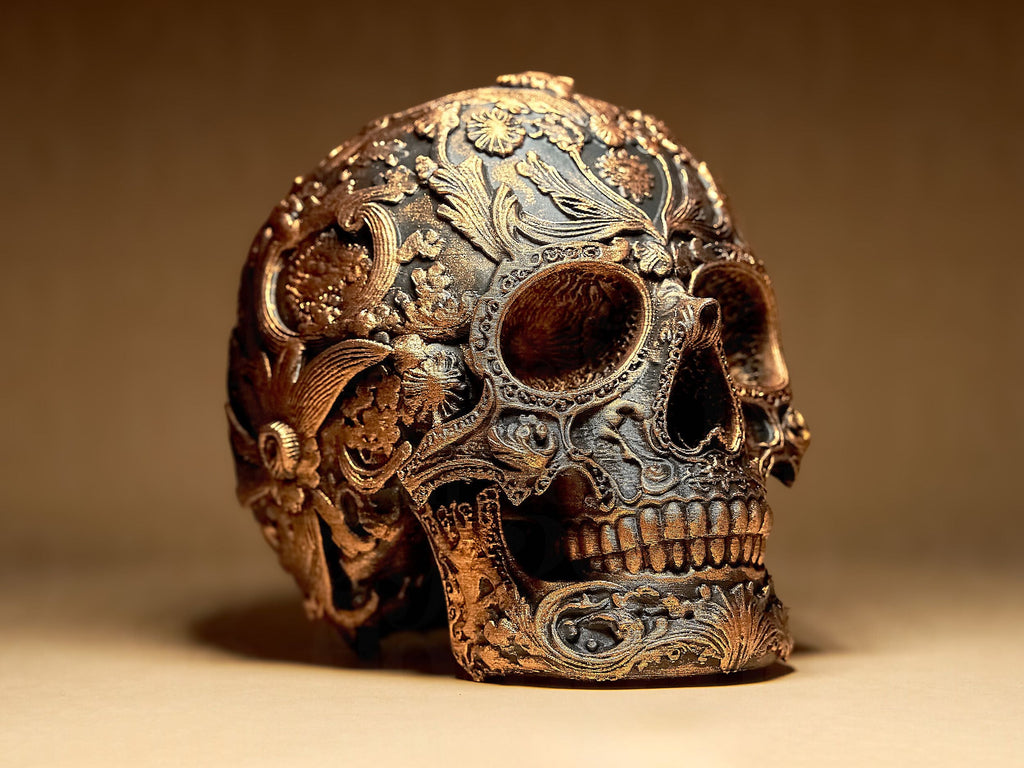 Ornate Skull - Ra Bust Egypt Mythology Decor in Gothic Skull Series