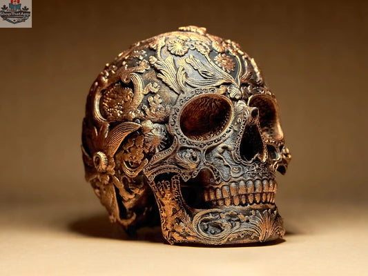 Ornate Skull - Ra Bust Egypt Mythology Decor in Gothic Skull Series - Shopthatapp.ca