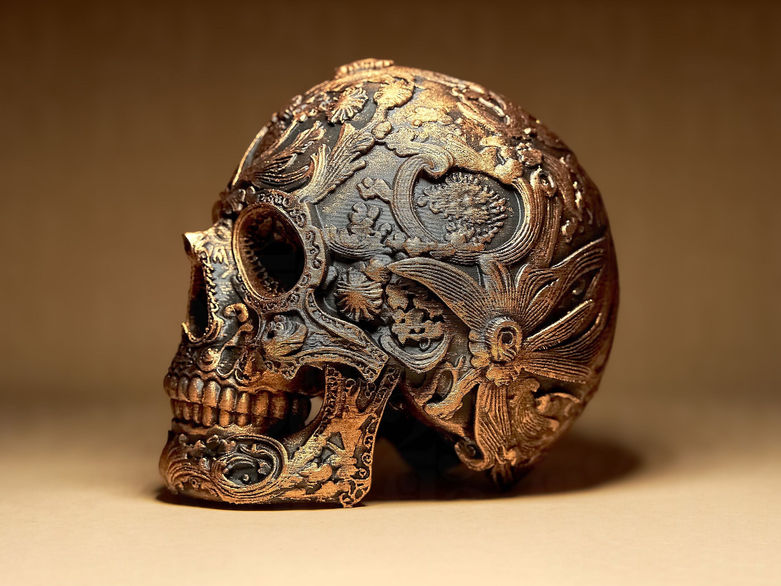 Ornate Skull - Ra Bust Egypt Mythology Decor in Gothic Skull Series