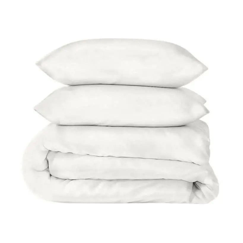 Skylar+Owl Canada refined sateen duvet cover set in chalk with smooth, luxurious fabric and elegant design for comfortable bedding.