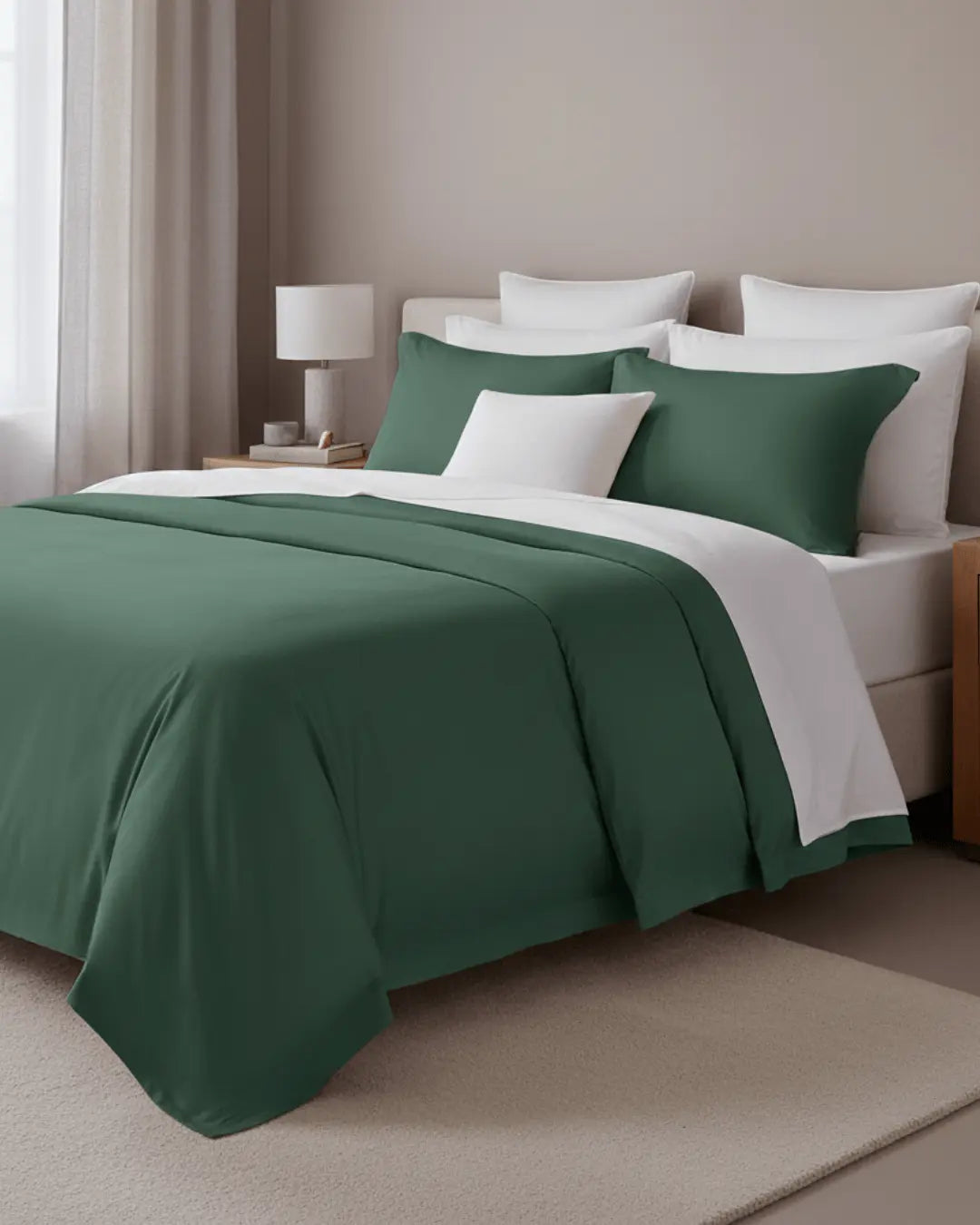 Skylar+Owl Canada refined sateen duvet cover set in soft, luxurious bedding with elegant stitching and smooth fabric.