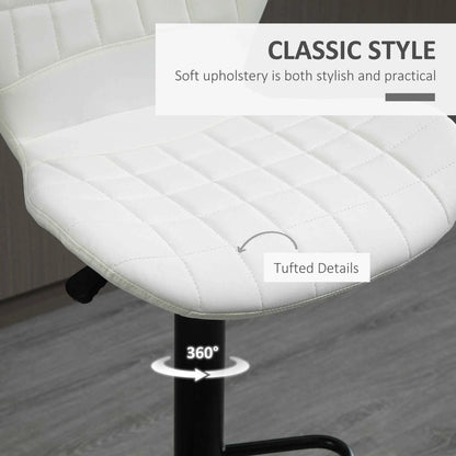 Set of 2 white Avion adjustable height barstools with swivel seats by SLOTH Nation, featuring modern design and comfort.