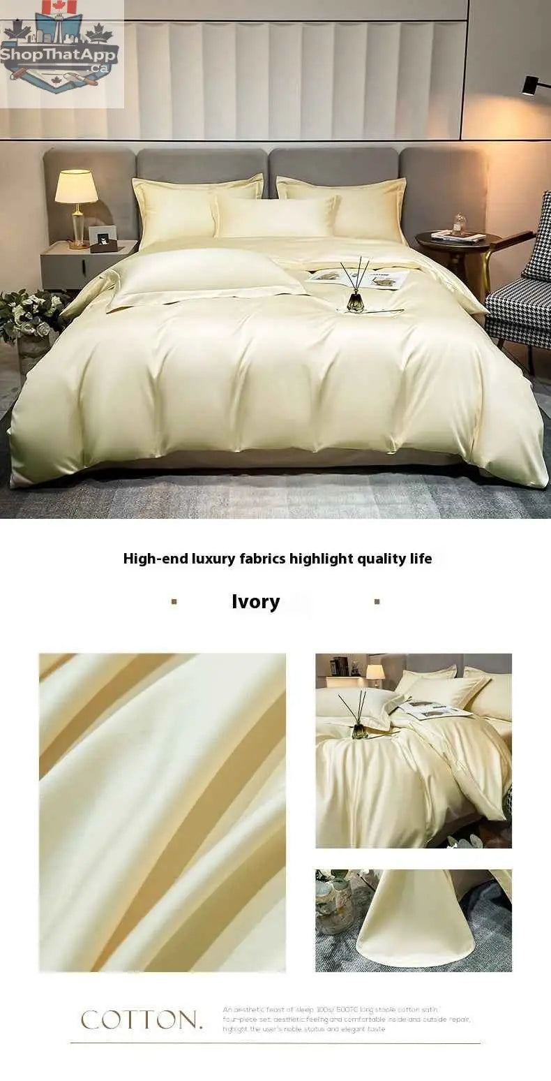 Egyptian cotton satin sheets from SLOTH Nation, showcasing smooth, luxurious fabric with a soft, breathable finish for comfortable bedding.