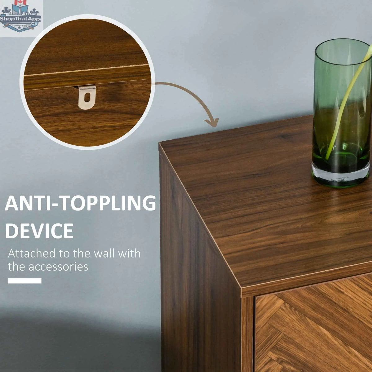 Walnut nightstand with drawers and steel legs, SLOTH Nation bedroom furniture in brown, modern and stylish design.