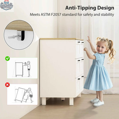 SLOTH Nation Martha 47-inch modern white dresser with six drawers, ideal for bedroom, living room, or entryway storage.