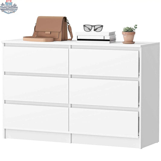 White River 6 Drawer Dresser by SLOTH Nation, bedroom furniture with a sleek design for bedroom, living room, or hallway.