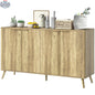 Rory 55-inch modern oak buffet sideboard with four fluted doors and two adjustable shelves, from SLOTH Nation.