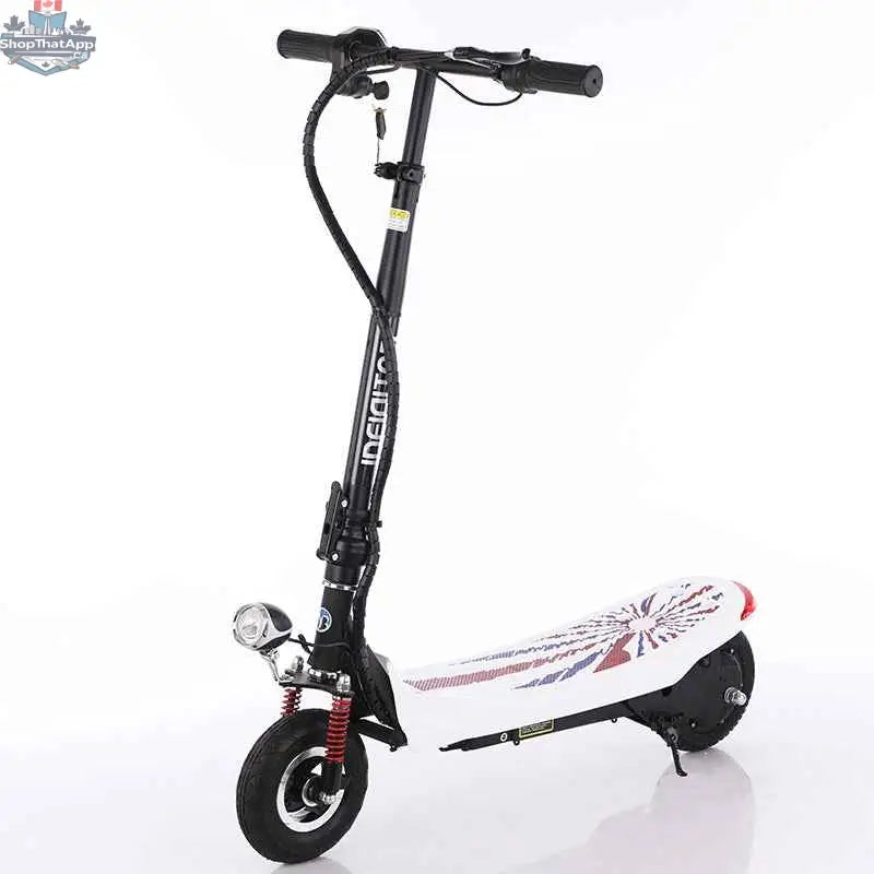 Foldable SLOTH Nation electric scooter with 24V lithium battery, designed for fast, everyday mobility and outdoor commuting.