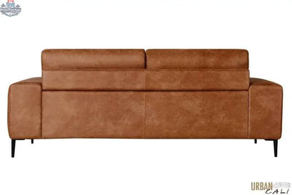 Rustic light brown Freeman loveseat by SLOTH Nation, featuring stylish comfort and modern design for living rooms.