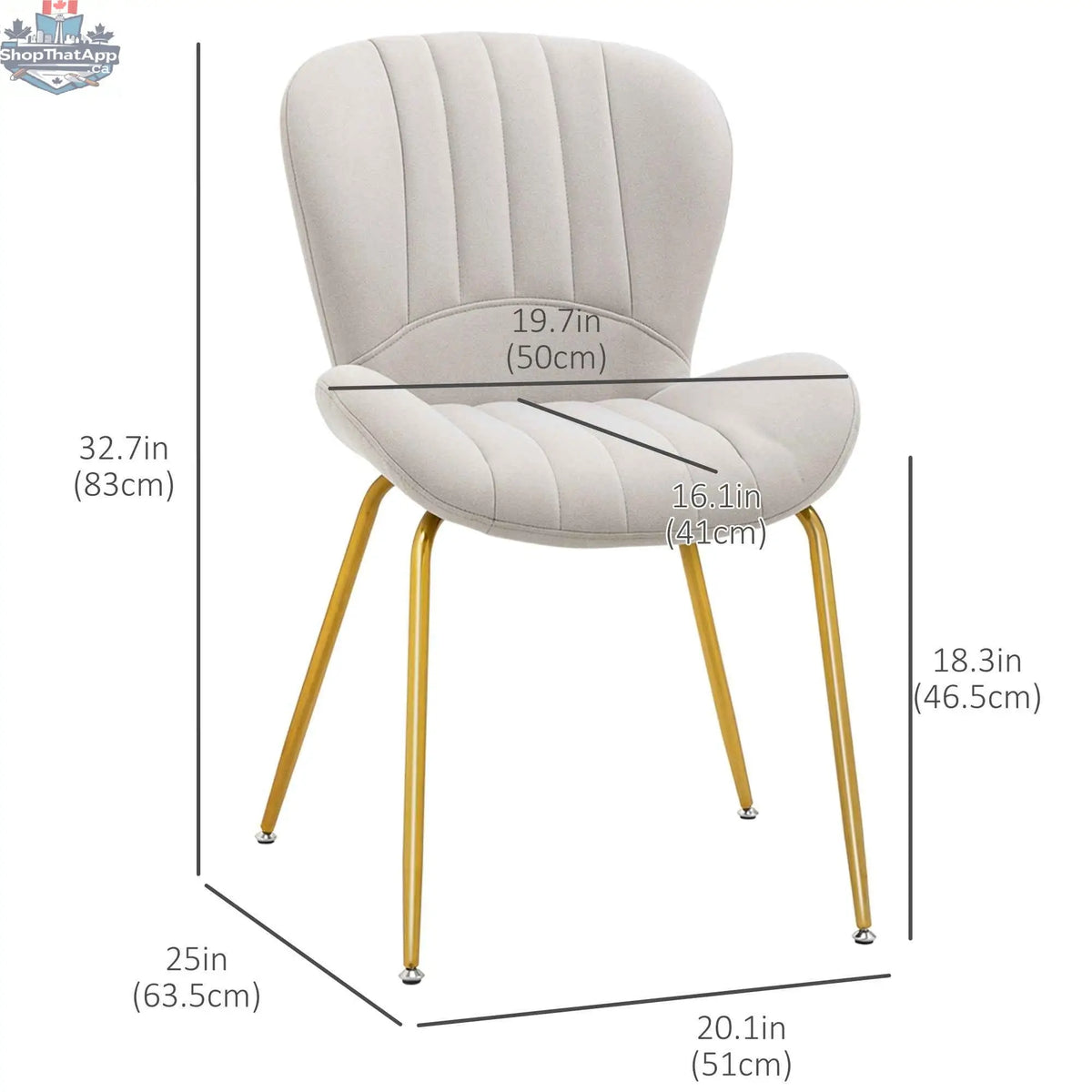 Set of 2 Lux Modern Dining Chairs with cushioned backrest in cream white by SLOTH Nation, featuring sleek design and comfortable seating.