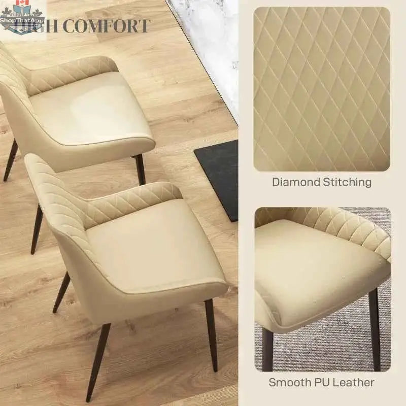 Set of 2 Blake modern dining chairs by SLOTH Nation in khaki fabric, featuring sleek design and wooden legs for stylish dining decor.