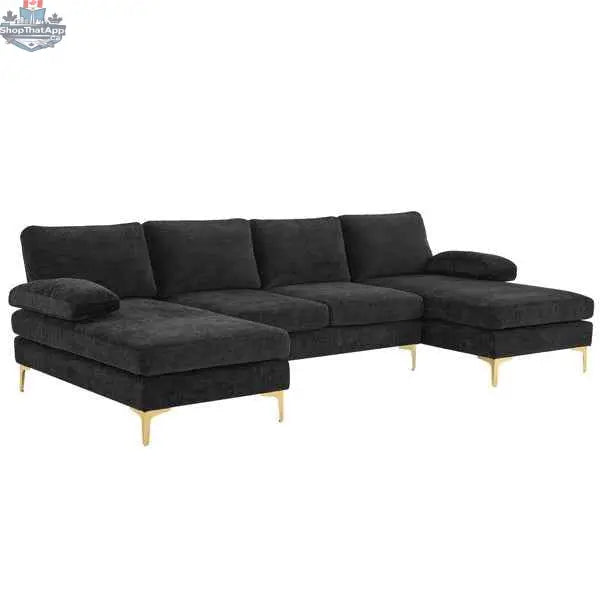 Willow U-Shaped Modular Sectional Sofa by SLOTH Nation, showcasing plush cushions and modern furniture design for versatile living rooms.