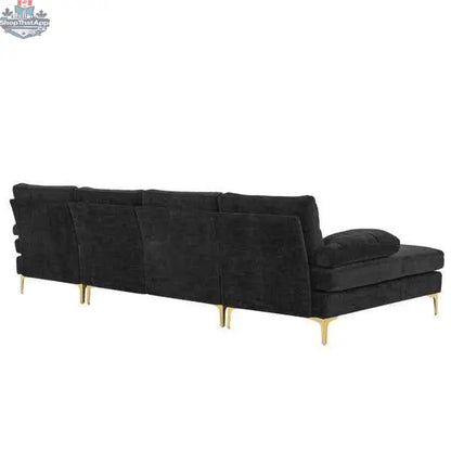 Willow U-Shaped Modular Sectional Sofa by SLOTH Nation, showcasing plush fabric cushions and versatile living room furniture arrangement.